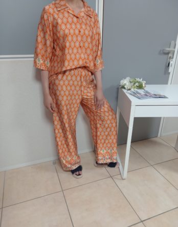 ensemble kimono orange