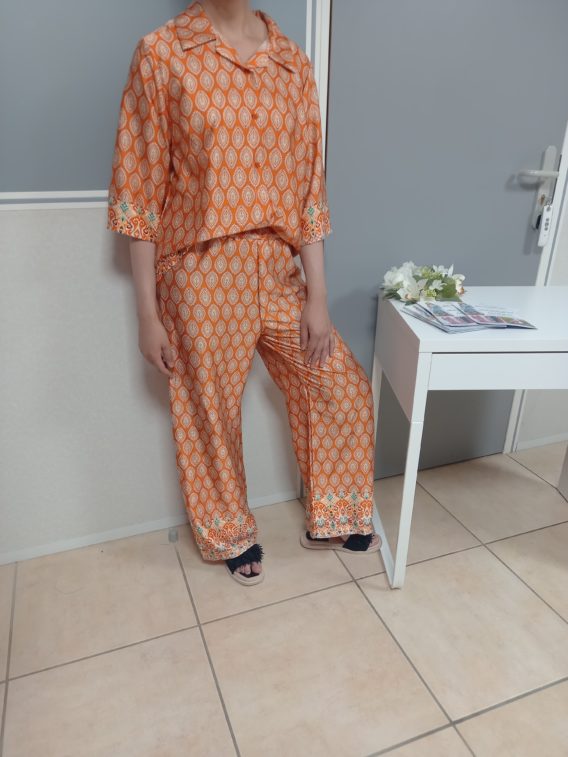 ensemble kimono orange