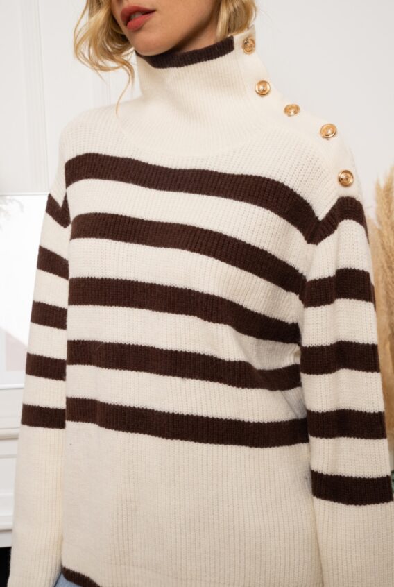 Pull marin marron